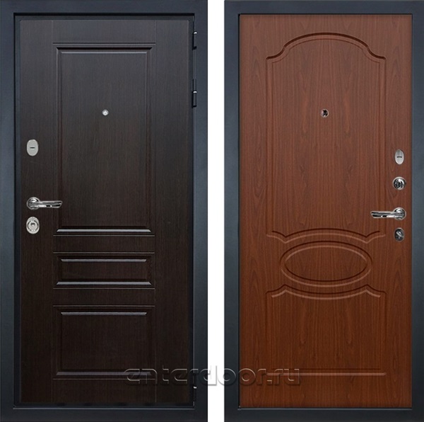 Входная металлическая дверь Лекс Гладиатор 3к Классик №12 (Венге / Берёза мореная)