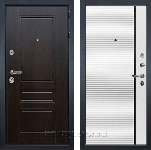Входная металлическая дверь Лекс Гладиатор 3к Классик №114 (Венге / Белая шагрень)