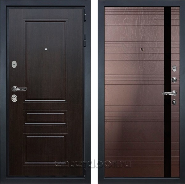 Входная металлическая дверь Лекс Гладиатор 3к Классик №31 (Венге / Ясень шоколад)