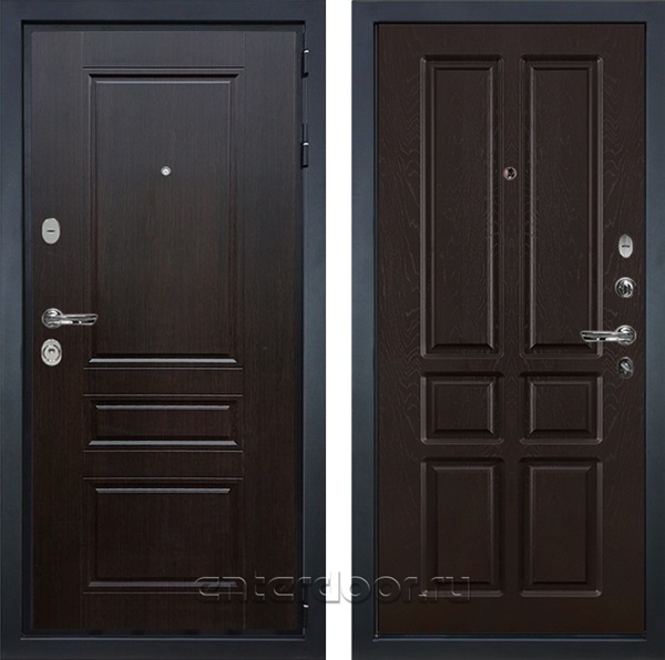 Входная металлическая дверь Лекс Гладиатор 3к Классик №86 (Венге / Ясень шоколад)