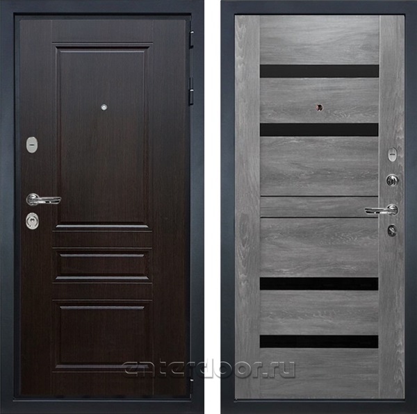 Входная металлическая дверь Лекс Гладиатор 3к Классик №65 Неро (Венге / Графит Шале)