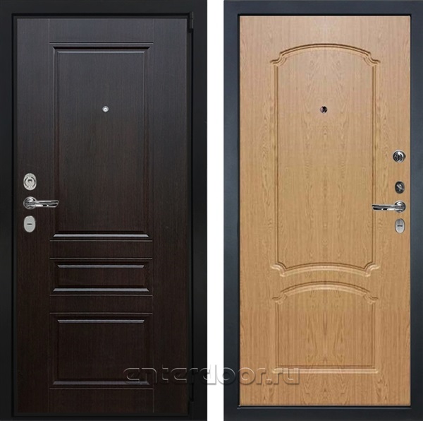 Входная металлическая дверь Лекс Бристоль №16 (Венге / Дуб натуральный)