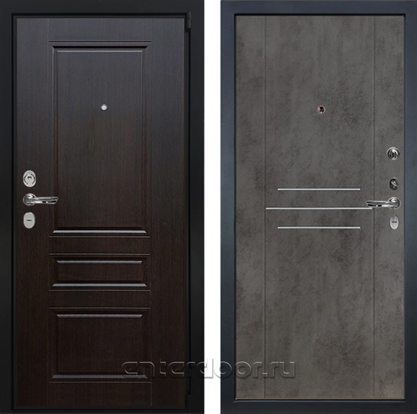 Входная металлическая дверь Лекс Бристоль №82 (Венге / Бетон тёмный)