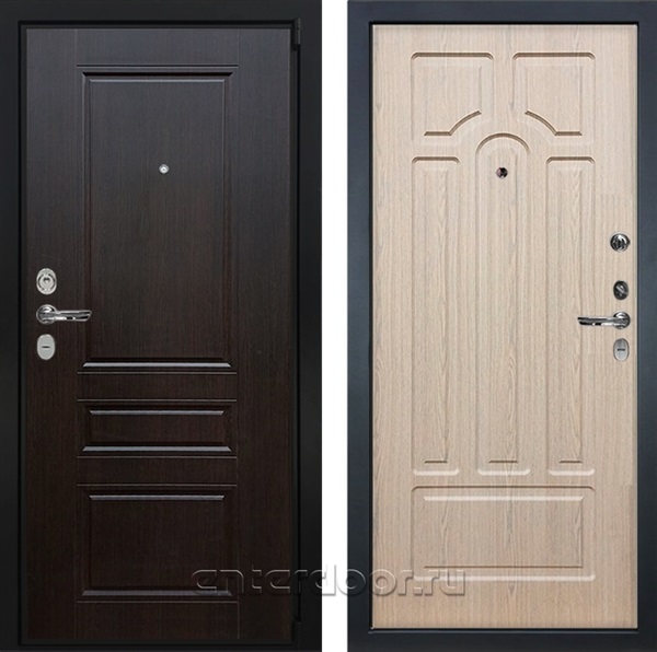 Входная металлическая дверь Лекс Бристоль №25 (Венге / Беленый дуб)