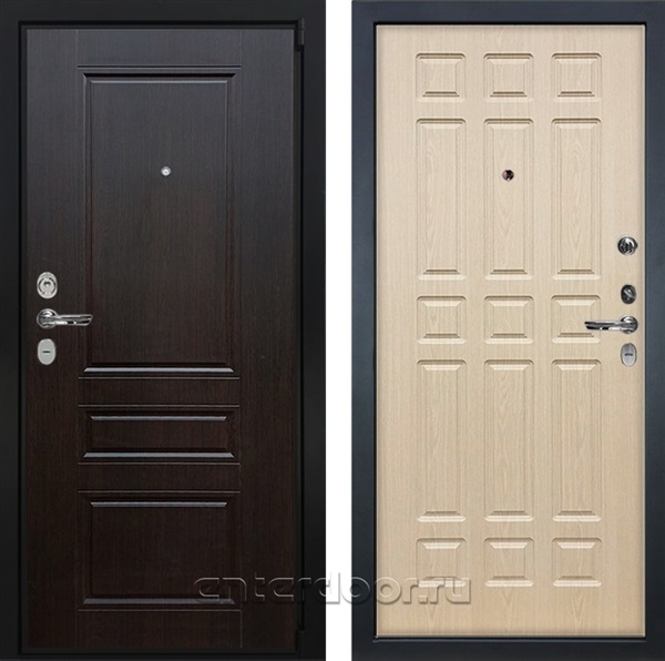 Входная металлическая дверь Лекс Бристоль №28 (Венге / Беленый дуб)