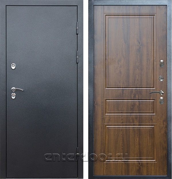 Входная дверь с терморазрывом Снегирь 3К Классика (Серебро / Дуб)