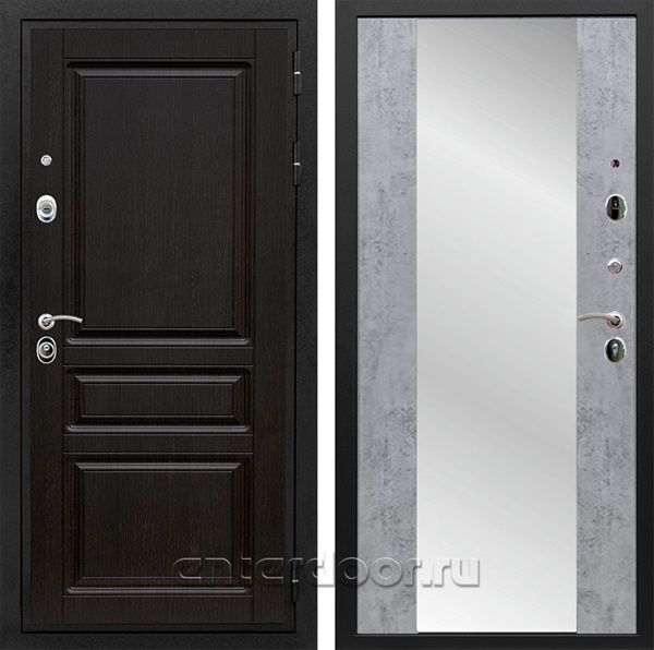 Входная металлическая дверь Армада Премиум Н с зеркалом СБ-16 (Венге / Бетон темный)