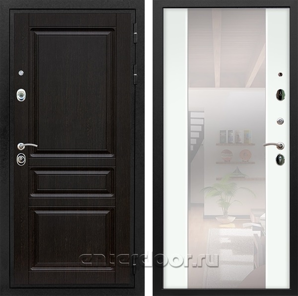 Входная металлическая дверь Армада Премиум Н с Зеркалом СБ-16 (Венге / Ясень белый)