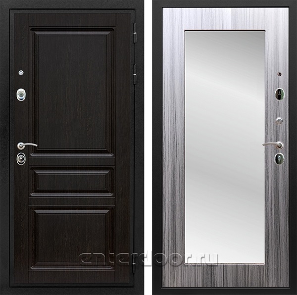 Входная металлическая дверь Армада Премиум Н с зеркалом Пастораль (Венге / Сандал серый)
