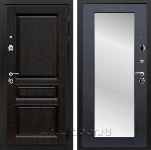 Входная металлическая дверь Армада Премиум Н с зеркалом Пастораль (Венге / Венге)