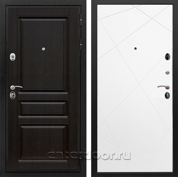 Входная металлическая дверь Армада Премиум Н Лучи (Венге / Белый софт)