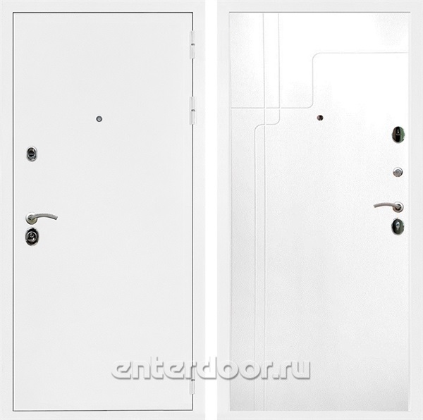 Входная дверь Армада Престиж ФЛ-246 (Белая шагрень / Белый софт) - фото 83264