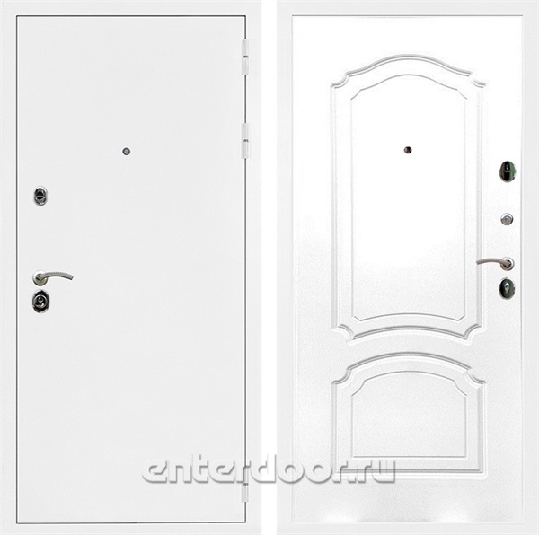 Входная дверь Армада Престиж ФЛ-140 (Белая шагрень / Белый матовый) - фото 83321