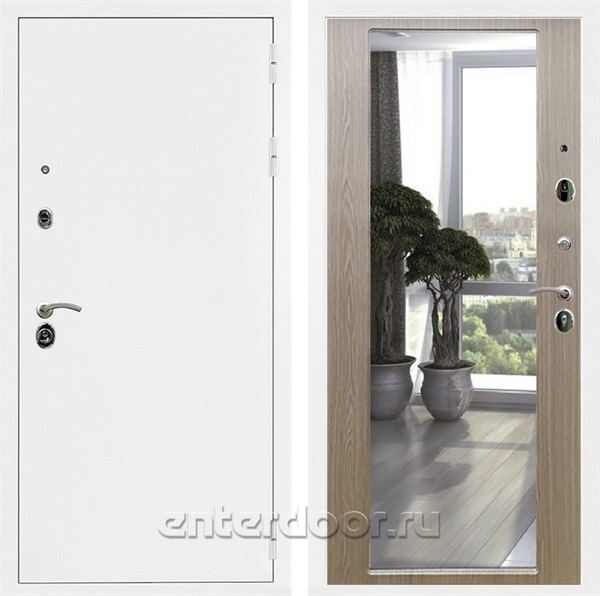 Входная дверь Армада Престиж с зеркалом 2XL (Белая шагрень / Беленый дуб) - фото 83388