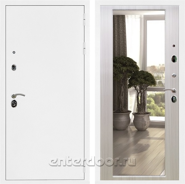 Входная дверь Армада Престиж с зеркалом 2XL (Белая шагрень / Сандал белый) - фото 83402