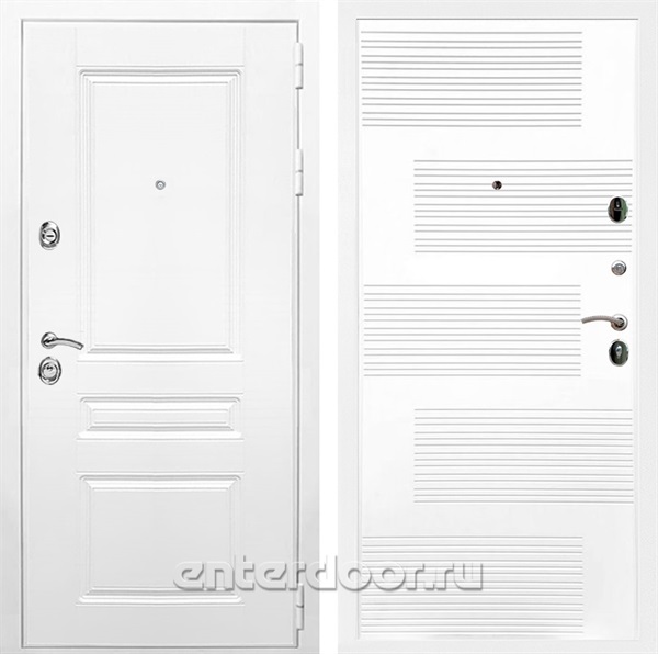 Входная металлическая дверь Армада Премиум Н ФЛ-185 (Белый / Белый матовый)