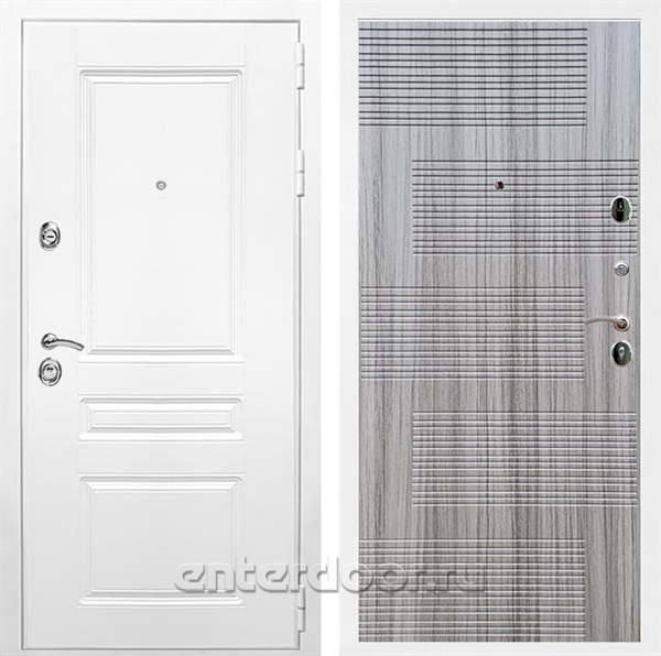 Входная металлическая дверь Армада Премиум Н ФЛ-185 (Белый / Сандал серый)