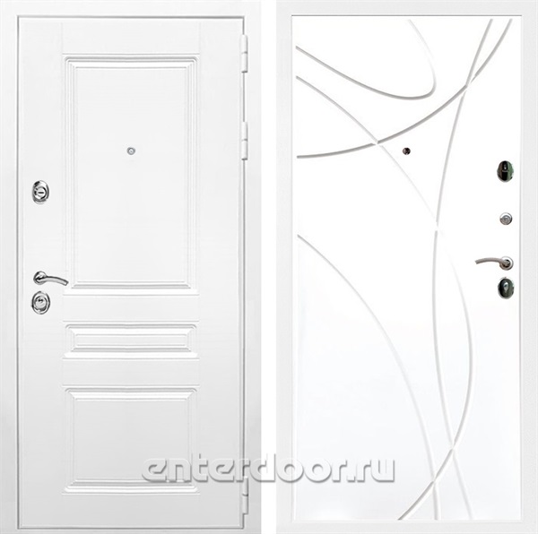 Входная металлическая дверь Армада Премиум Н ФЛ-247 (Белый / Белый матовый)
