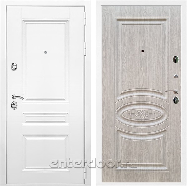 Входная металлическая дверь Армада Премиум Н ФЛ-181 (Белый / Беленый дуб)