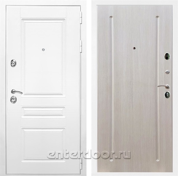 Входная металлическая дверь Армада Премиум Н ФЛ-68 (Белый / Беленый дуб)