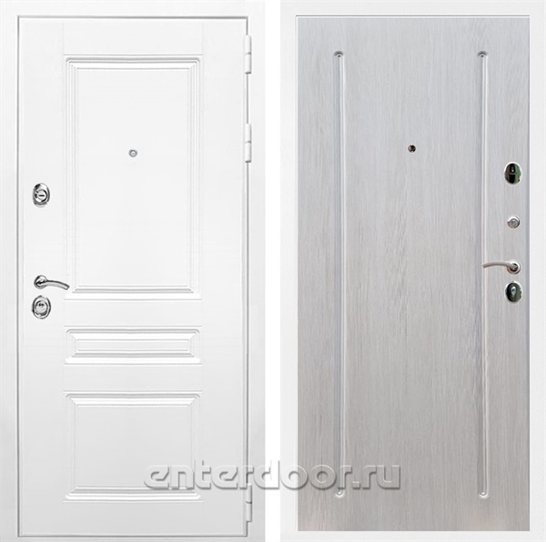 Входная металлическая дверь Армада Премиум Н ФЛ-68 (Белый / Лиственница беж)