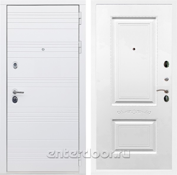 Входная дверь Армада Италия Смальта (Белый матовый / Белый матовый) - фото 84490
