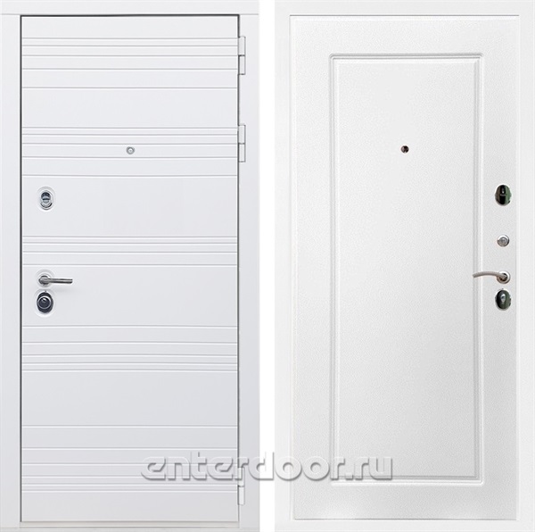 Входная дверь Армада Италия ФЛ-119 (Белый матовый / Белый матовый) - фото 84491