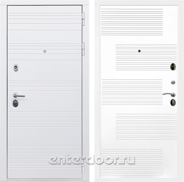 Входная дверь Армада Италия ФЛ-185 (Белый матовый / Белый матовый) - фото 84708