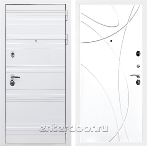 Входная дверь Армада Италия ФЛ-247 (Белый матовый / Белый матовый) - фото 84811