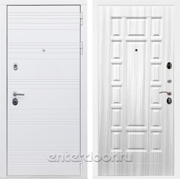 Входная дверь Армада Италия ФЛ-244 (Белый матовый / Сандал белый) - фото 84867