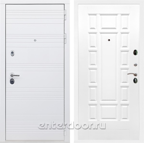 Входная дверь Армада Италия ФЛ-244 (Белый матовый / Белый матовый) - фото 84881