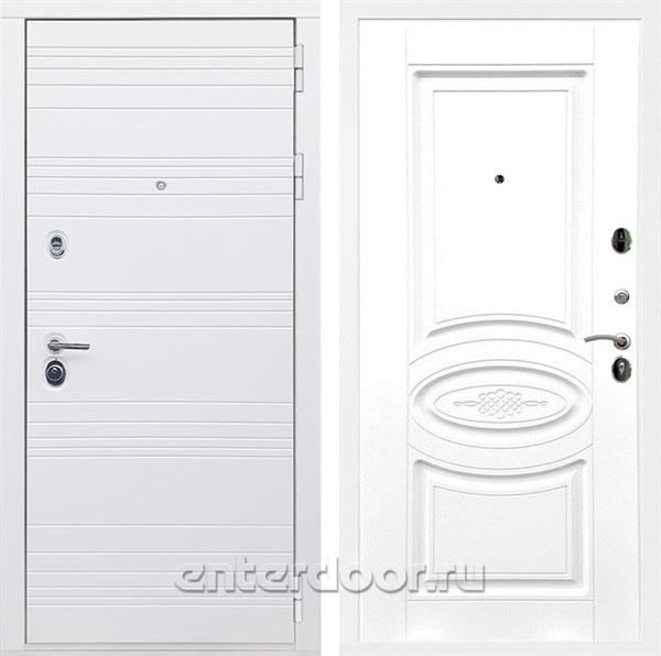 Входная дверь Армада Италия ФЛ-181 (Белый матовый / Белый матовый) - фото 85082