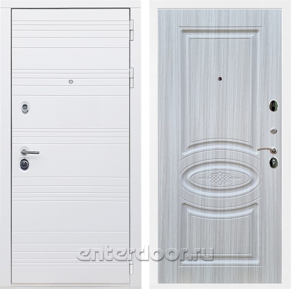 Входная дверь Армада Италия ФЛ-181 (Белый матовый / Сандал белый) - фото 85117
