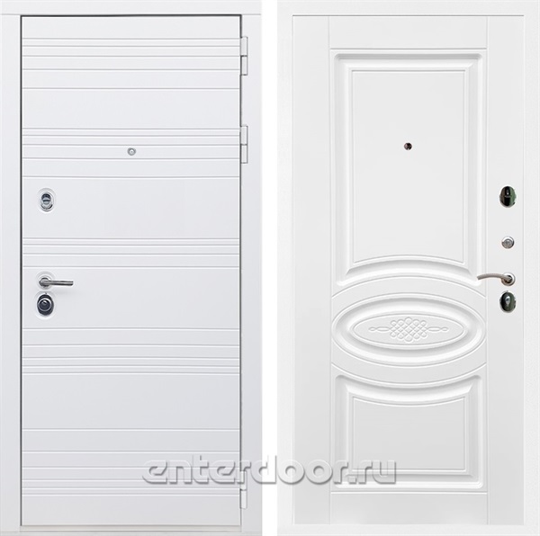 Входная дверь Армада Италия ФЛ-181 (Белый матовый / Белый ясень) - фото 85143
