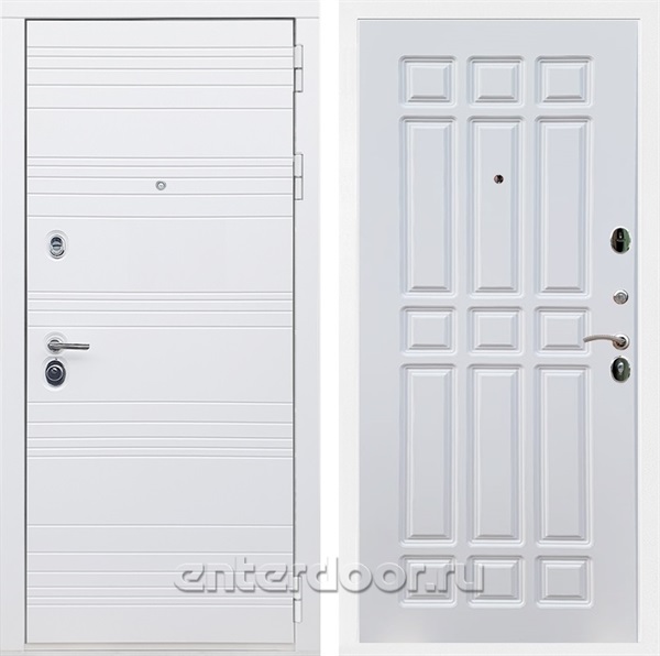 Входная дверь Армада Италия ФЛ-33 (Белый матовый / Белый ясень) - фото 85198
