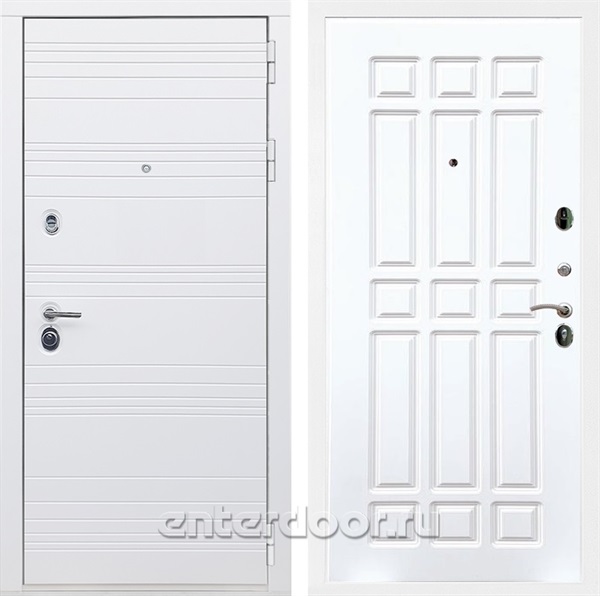 Входная дверь Армада Италия ФЛ-33 (Белый матовый / Белый матовый) - фото 85207