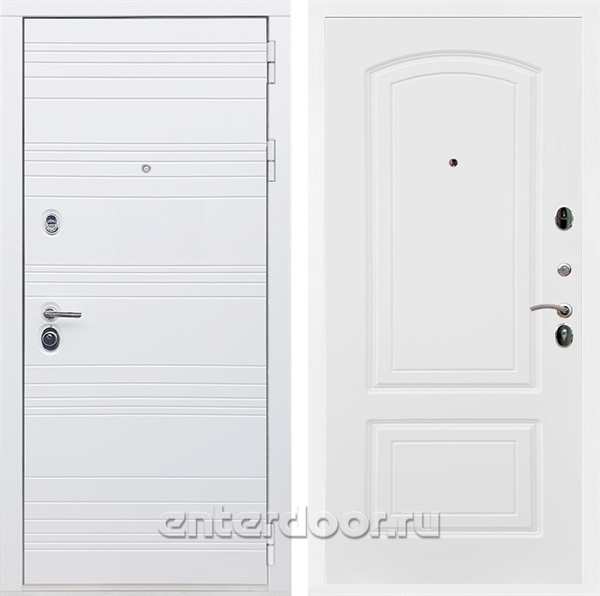 Входная дверь Армада Италия ФЛ-138 (Белый матовый / Белый матовый) - фото 85434