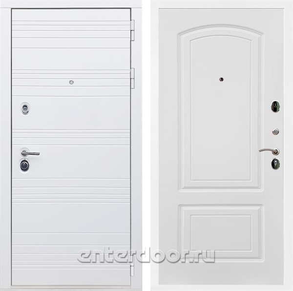 Входная дверь Армада Италия ФЛ-138 (Белый матовый / Белый ясень) - фото 85441