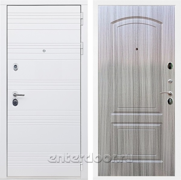 Входная дверь Армада Италия ФЛ-138 (Белый матовый / Сандал серый) - фото 85464