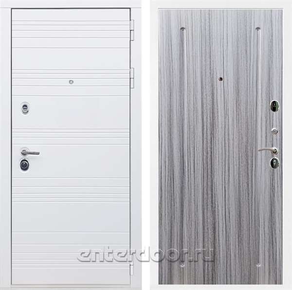 Входная дверь Армада Италия ФЛ-68 (Белый матовый / Сандал серый) - фото 85555