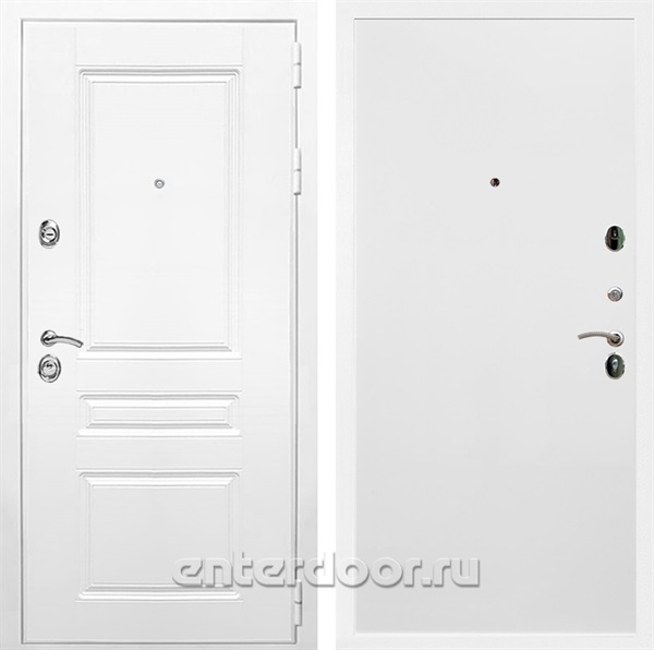 Входная металлическая дверь Армада Премиум Н Гладкая (Белый / Белый матовый)