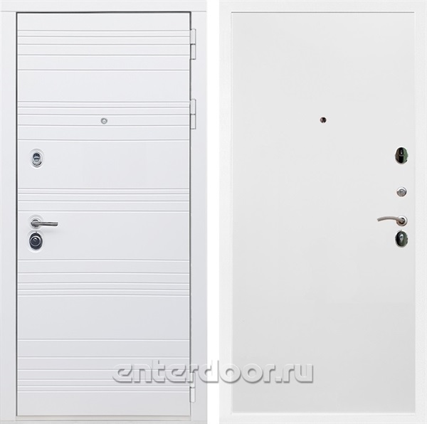 Входная дверь Армада Италия Гладкая (Белый матовый / Белый матовый) - фото 86239