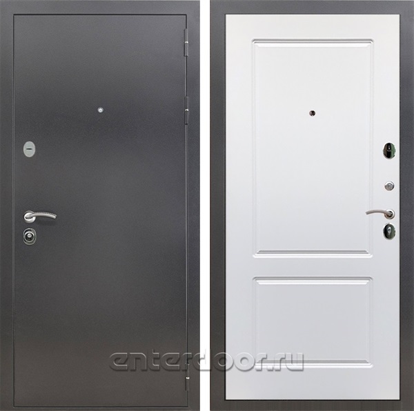 Входная дверь Армада Престиж ФЛ-117 (Антик серебро / Белый матовый) - фото 87261