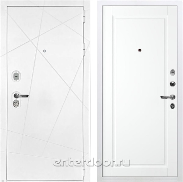 Входная дверь Соната №120 (Белая шагрень / Эмаль Белая) - фото 87758
