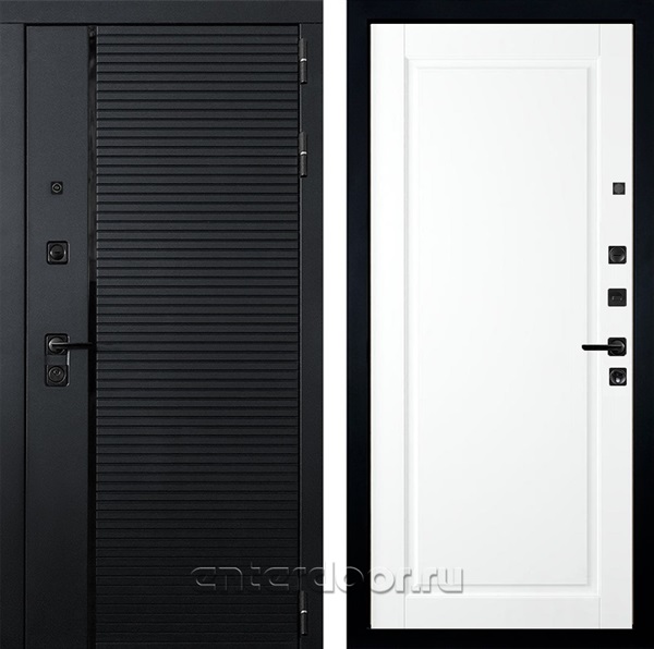 Входная металлическая дверь Лекс Гранд Рояль №120 (Черный кварц / Эмаль Белая)