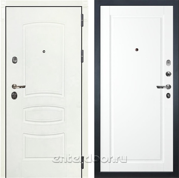 Входная металлическая дверь Лекс Сенатор 3К №120 (Белая шагрень / Эмаль Белая)