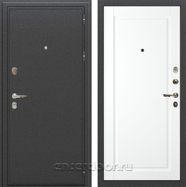 Входная металлическая дверь Лекс Колизей №120 (Антик темное Серебро / Эмаль Белая)