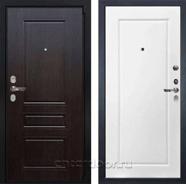Входная металлическая дверь Лекс Бристоль №118 (Венге / Белая шагрень)