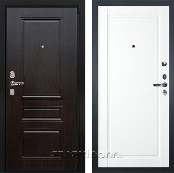 Входная металлическая дверь Лекс Бристоль №120 (Венге / Эмаль Белая)