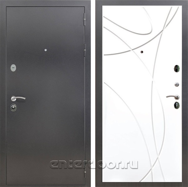 Входная дверь Армада Престиж ФЛ-247 (Антик серебро / Белый матовый) - фото 88082